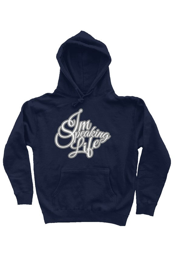 White & gray (navy) hoodie hoodie